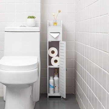 ШКАФ ДЛЯ ТУАЛЕТНОЙ БУМАГИ В ВАННОЙ, БЕЛЫЙ СТОЙЧИК, ПОЛКА, РУЧКА