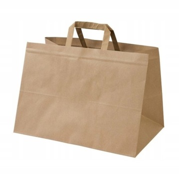 Torba papierowa brązowa szeroka - szerokie dno 32/22/25cm 250 szt
