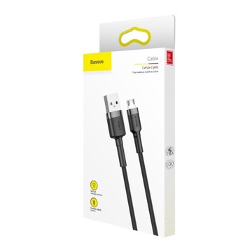 КАБЕЛЬ BASEUS STRONG FAST USB MICRO USB КАБЕЛЬ С ДВУХСТОРОННЕЙ ОПЛЕТКОЙ 2,4 А, 1 М