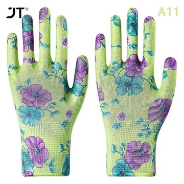 1 пара дышащих женских садовых перчаток из нейлона с принтом