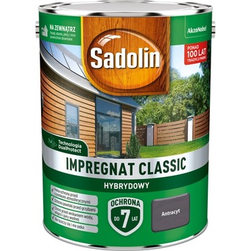 SADOLIN Impregnat classic hybrydowy antracyt 4,5l