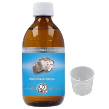 Niejonowe NANO SREBRO KOLOIDALNE Vitacolloids AG 25ppm 300ml + GRATIS