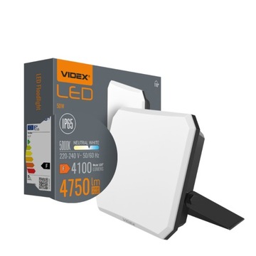 HALOGEN LED Czarny Mniej Drażni Oczy Długa Żywotność Solidny 50W IP65 IK07