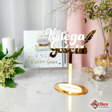 Надпись Гостевая книга Золото