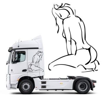 Samolepka Grafika na tir nákladní auto Žena Ponutá Sensual 110x81