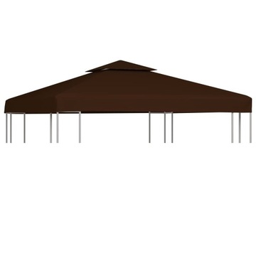 2-POZIOMOWE ZADASZENIE DO ALTANY 310G/M² 3X3M BRĄZ