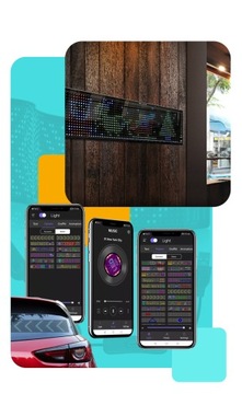 ЦИФРОВАЯ ГИБКАЯ СВЕТОДИОДНАЯ ПАНЕЛЬ ИНДИВИДУАЛЬНЫЙ ДИСПЛЕЙ 7х17см