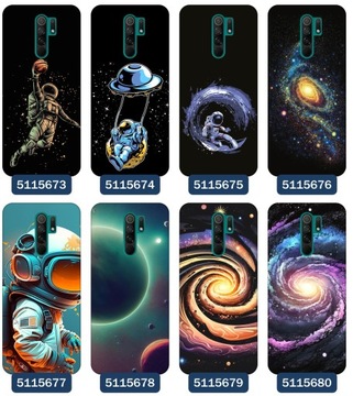 Чехол для Xiaomi Redmi 9 Designs Space Earth Moon Planets Ship UFO