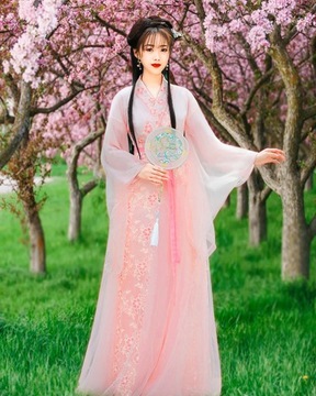 Cherry Blossom Hanfu Women's Improved Chinese Anci