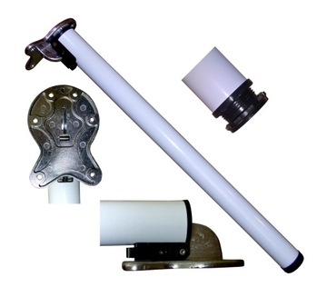 Noga składana na wymiar 50 -710 mm Biała fi 50 do blatu stołu