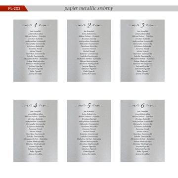 План свадебного стола – листы А5.