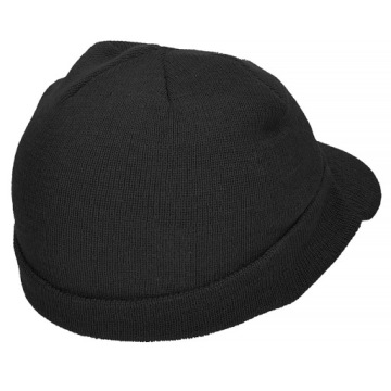 Mil-Tec Шерстяная зимняя шапка с козырьком US JEEP Wool Black +GR.