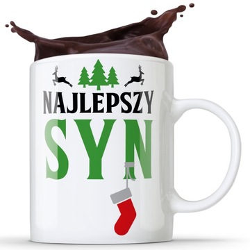 KUBEK ŚWIĄTECZNY DLA SYNA NAJLEPSZY SYNEK SYN ŚWIĘTA PREZENT UPOMINEK