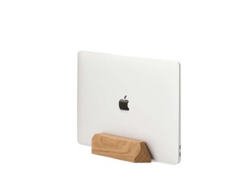 OAKYWOOD Drewniany Pionowy Stojak na Laptopa / Macbooka, Dąb