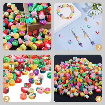 100 шт фруктовые бусины ювелирные глиняные бусины