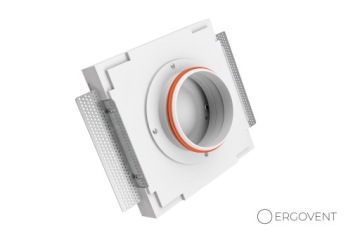 Приточный/вытяжной воздухоотводчик скрытого монтажа квадратный 125