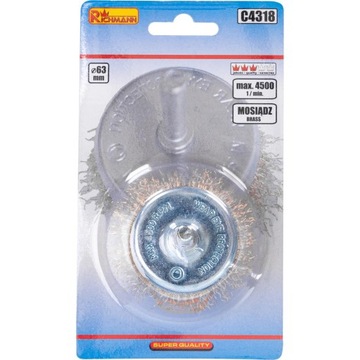 SZCZOTKA NA WIERTARKĘ 65MM.DOCZOŁOWA MOSIĄDZ