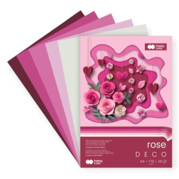 Альбом Папір Кольоровий Творчий ROSE A4 відтінки червоного рожевого і екрю