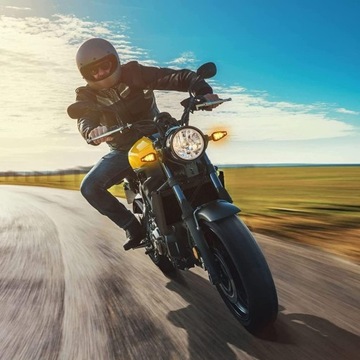 4 указателя поворота для мотоциклов, одобрение QUADA, 12 В, Дымчато-черный, 14 светодиодов.