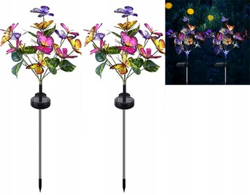 LAMPKI SOLARNE OGRODOWE ŁAŃCUCH KWIATKI 7M 50LED