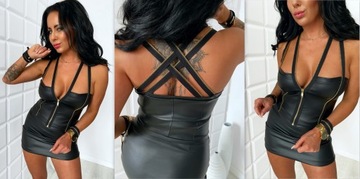 LipMar сексуальный корсет из экокожи с верхом на молнии S 36