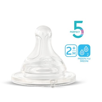 Соска-бутылочка CHICCO PERFECT5 PHYSIO 2м+ 2шт