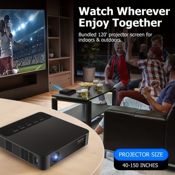 2023 New Mini Portable Projector 4K Supported Outdoor Proj