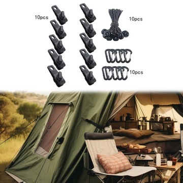 Зажимы для брезента, 30 шт./компл. Соединения с карабинами. Держатель уличной палатки. стиль F