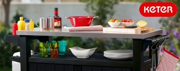 KETER ГРИЛЬНЫЙ СТОЛ-БАР САДОВЫЙ ХРАНЕНИЕ 183Л XL