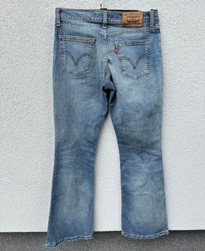 Levis 10529 W30 L30 niebieskie stylowe spodnie jeansowe damskie bootcut