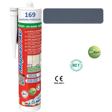 Silikon sanitarny MAPESIL AC 310ml - 169 niebieski stalowy