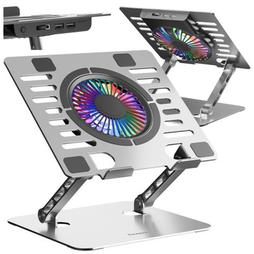 Podstawka Chłodząca PODKŁADKA pod laptopa Huzaro REGULOWANA RGB LED