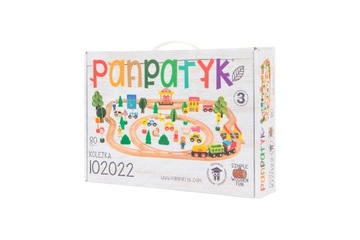 ДЕРЕВЯННЫЙ ЖЕЛЕЗНОДОРОЖНЫЙ ПОЕЗД 80 ЭЛЕМЕНТОВ