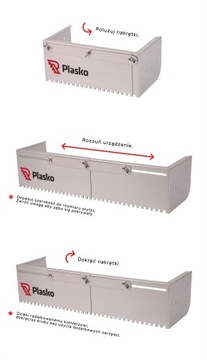 PLASKO SLIDE 8 РЕГУЛИРУЕМЫЙ ЗУБЧАТЫЙ шпатель с чехлами макс. 600 мм