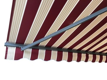 Электрическая маркиза 500х300 Бордовый-Бежевый STD