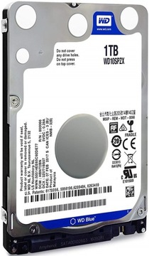 Жесткий диск WD Blue WD10SPZX (1 ТБ; 2,5 дюйма; 128 МБ; 5400 об/мин)