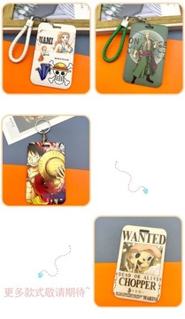 Цельный мужской держатель для визитных карточек Луффи, мультяшный аниме, кредитная карта, банковский идентификатор