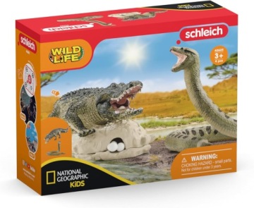 Schleich 42625 Zvířata Figurky pro děti krokodýl had vajíčka hnízdo
