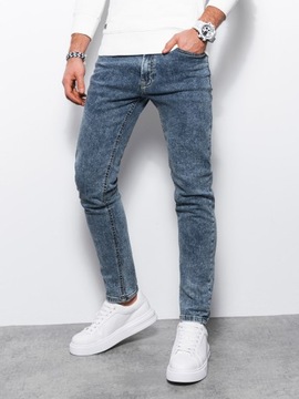 Spodnie męskie jeansowe SKINNY FIT nieb P1062 M