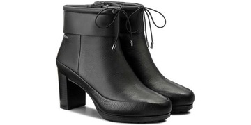 Botki damskie Clarks London Rain czarne skórzane wodoodporne 39