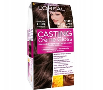 LOREAL Casting Creme Gloss farba 500 Jasny brąz