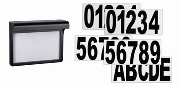 Lampa solarna z numerem domu DAYTON LED 3000K IP44