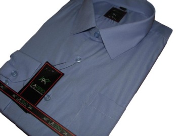 КЛАССИЧЕСКАЯ СИНЯЯ РУБАШКА с длинными рукавами 45/46