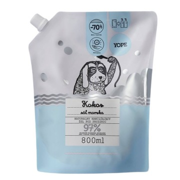 YOPE ŻEL POD PRYSZNIC KOKOS SÓL 800 ML ZAPAS