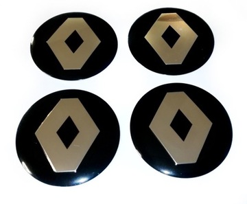 RENAULT LOGO 4x NAKLEJKI EMBLEMAT 56mm ALUMINIOWE