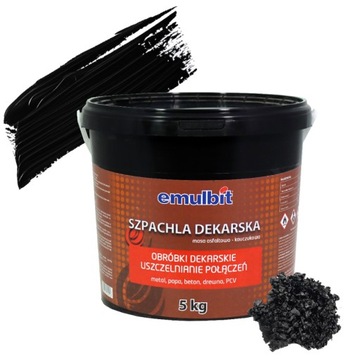 EMULBIT SZPACHLA DEKARSKA 5KG DO WYPEŁNIANIA UBYTKÓW W POKRYCIACH DACHOWYCH