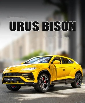 1/24 Lambo URUS Bison SUV, спортивные игрушки из сплава, модель автомобиля, литье под давлением, металл