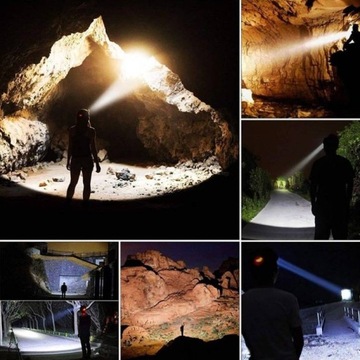 НАГОЛОВНАЯ ФАРА 5 СВЕТОДИОДНЫХ ЗУМ МОЩНАЯ ЛАМПА ОТРАЖАТЕЛЬ ВОДОНЕПРОНИЦАЕМАЯ ФАРА