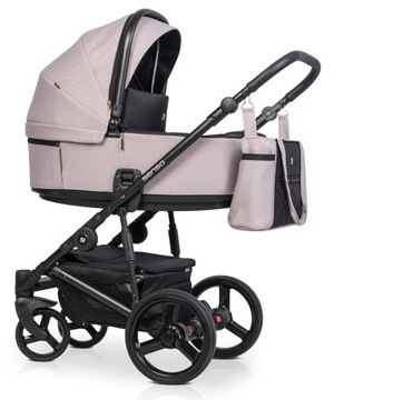 POLSKI WÓZEK DO 22 kg GONDOLA SPACERÓWKA TORBA ZESTAW 2w1 RIKO SENSO PINK
