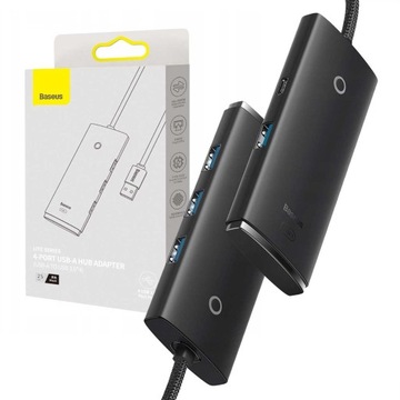 BASEUS HUB PRZEJŚCIÓWKA USB NA 4x USB DO KOMPUTERA KABEL 0.25m